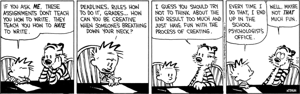 calvin and hobbes writing project
