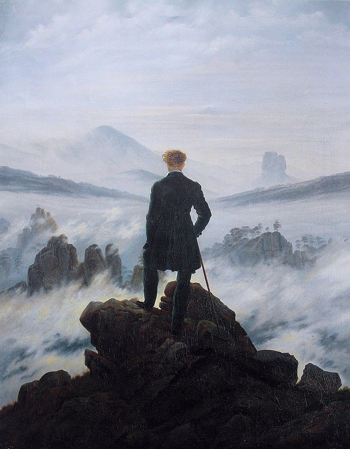 Painting, Caspar David Friedrich - Wanderer above the sea of fog