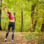 Healthy living, running in a forest