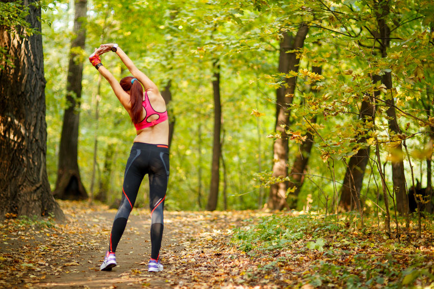 Healthy living, running in a forest