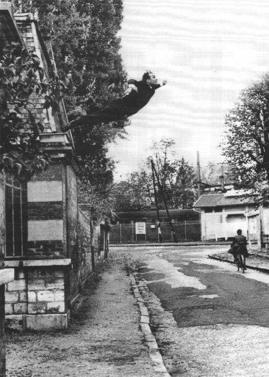 Le Saut dans le vide (Leap into the Void); Photomontage by Shunk Kender of a performance by Klein