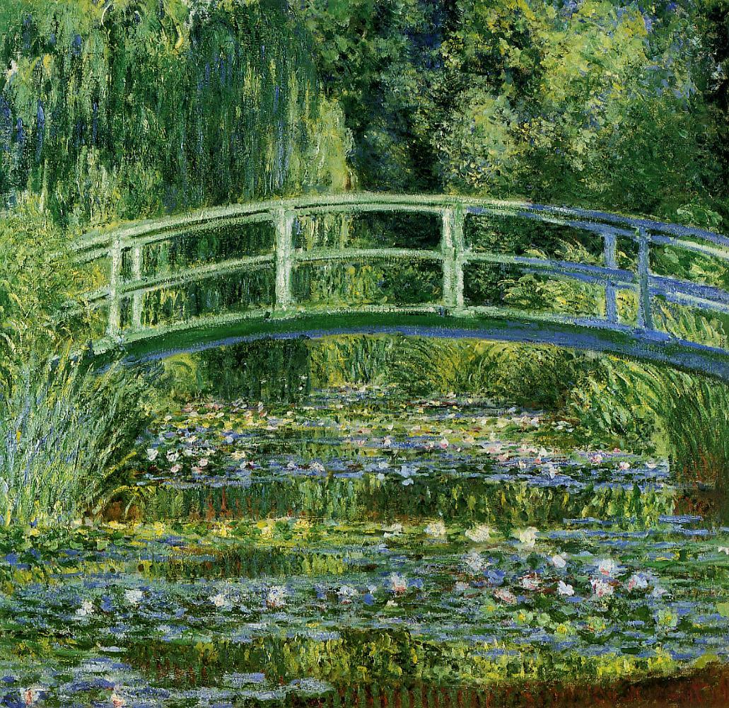 Water-Lilies-and-Japanese-Bridge-(1897-1899)-by Claude Monet