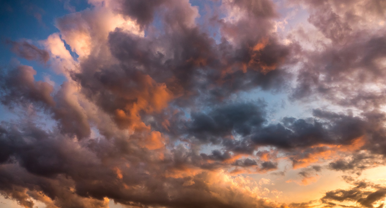 cloudy, colourful sky