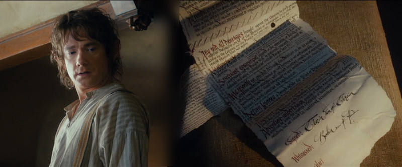 Bilbo and the contract