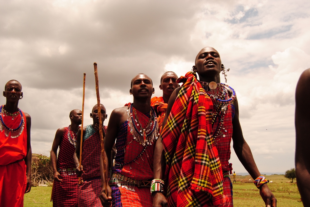 Tribal people dancing