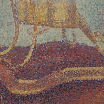 Young woman powdering herself (closeup) by George Seurat