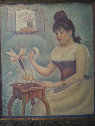 Young woman powdering herself by George Seurat